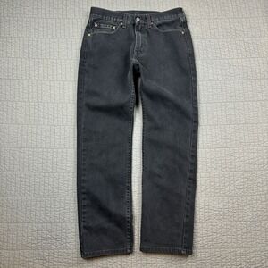 Levis 505 Jeans Men's 31x30 (30x29) Black Straight Leg Dark Wash Denim Y2K
